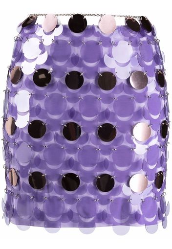 Paco Rabanne Minigonna con decorazione - Viola