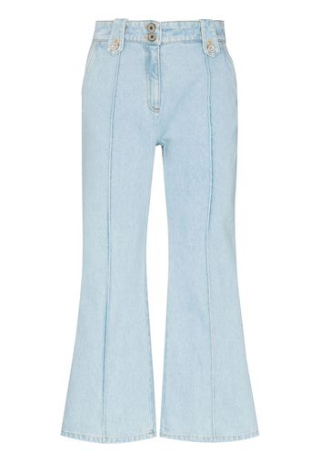 Paco Rabanne Jeans crop svasati - Blu
