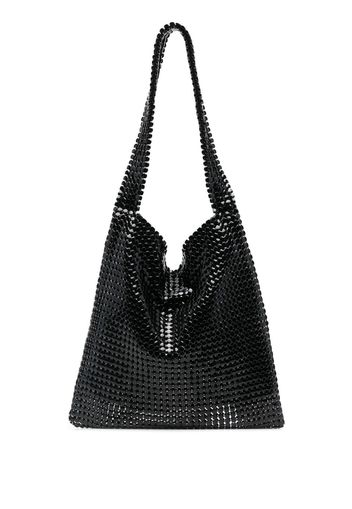 PACO RABANNE Pixel chainmail tote bag - Nero