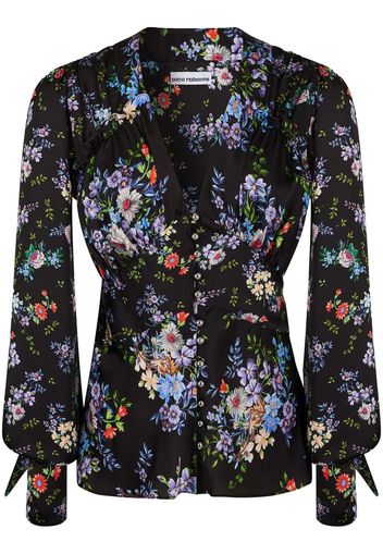 Paco Rabanne Camicia a fiori - Nero