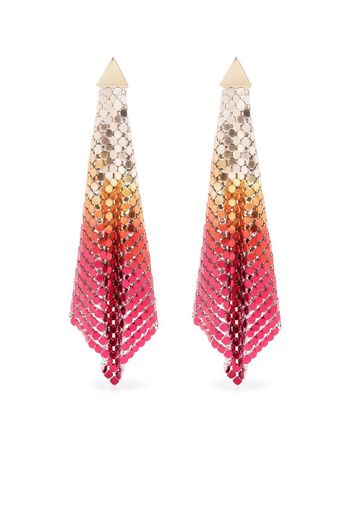 Paco Rabanne Pixel Flow chainmail earrings - Rosa