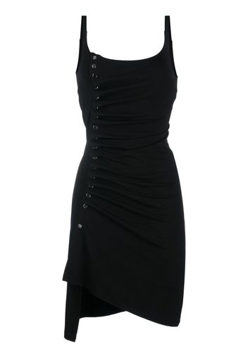 Paco Rabanne button-detailed draped minidress - Nero