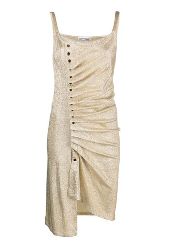 Paco Rabanne ruched sleeveless mini dress - Oro