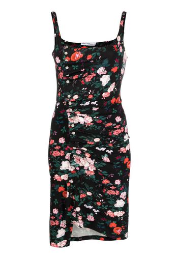 Paco Rabanne floral-print sleeveless mini dress - Nero