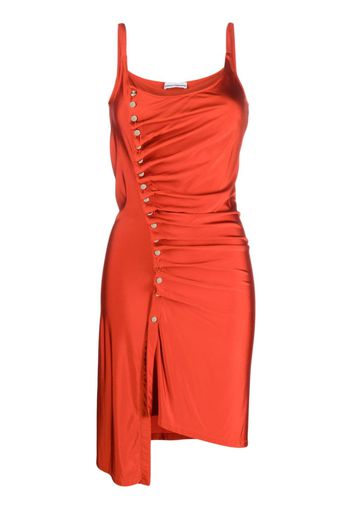 Paco Rabanne draped-panel sleeveless dress - Arancione