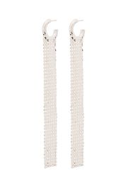 silver-tone Pixel chainmail earrings