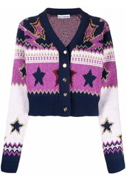 Paco Rabanne metallic star-knit cardigan - Blu