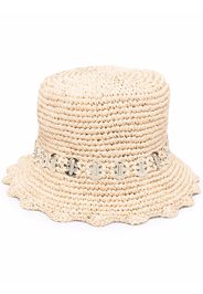 Paco Rabanne embellished sun hat - Toni neutri