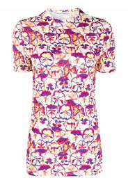 Paco Rabanne floral-print short-sleeve T-shirt - Rosa