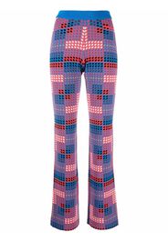 Paco Rabanne geometric-print knitted trousers - Blu