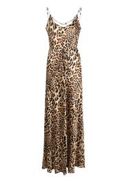 PACO RABANNE leopard-print maxi dress - Toni neutri