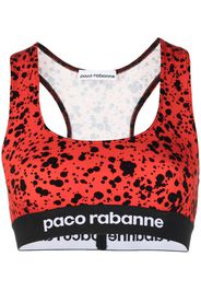 PACO RABANNE abstract-print bralette top - Rosso