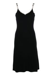 Paco Rabanne chain-trim knitted midi dress - Nero