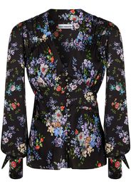 Paco Rabanne Camicia a fiori - Nero