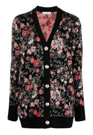 Paco Rabanne floral-jacquard cardigan - Nero