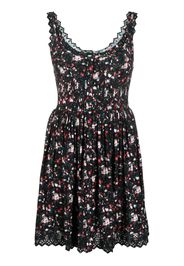 Paco Rabanne lace floral-print dress - Nero