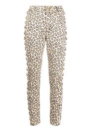 Paco Rabanne leopard-print jeans - Toni neutri