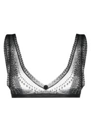 Paco Rabanne bead-embellished bra - Nero