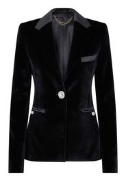 Paco Rabanne Blazer monopetto con bottone cristallo - Nero