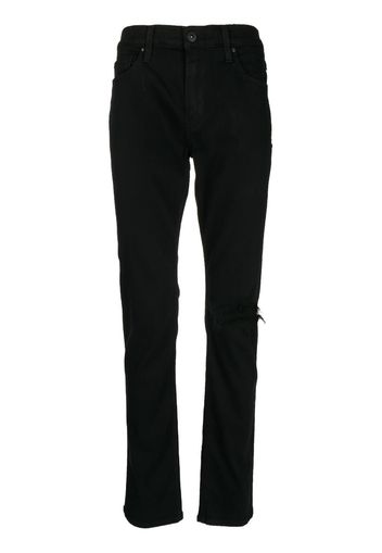 PAIGE Jeans Lennox slim con vita media - Nero