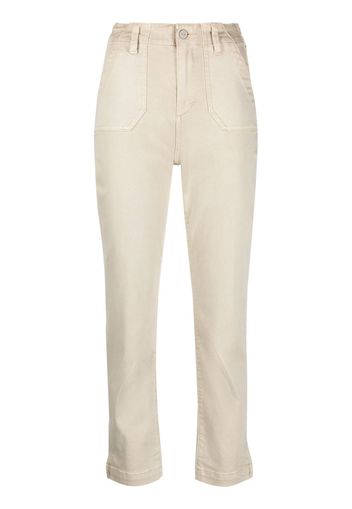 PAIGE Crush cropped jeans - Marrone