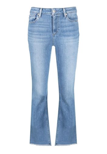 PAIGE cropped bootcut jeans - Blu