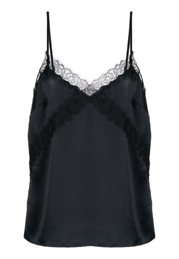 PAIGE Gwen sleeveless silk top - Nero