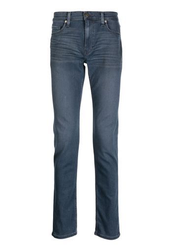 PAIGE dark-wash mid-rise jeans - Blu