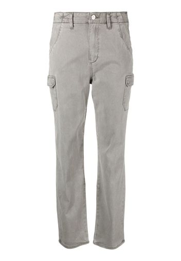 PAIGE high-waist straight-leg jeans - Grigio