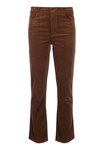 PAIGE Cindy cropped trousers - Marrone