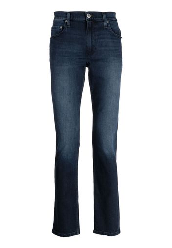 PAIGE mid-rise straight-leg jeans - Blu