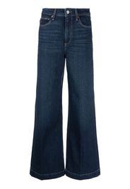 PAIGE wide-leg cropped jeans - Blu