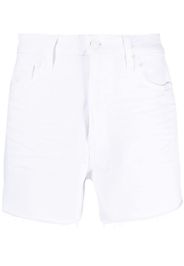 PAIGE logo-patch denim shorts - Bianco