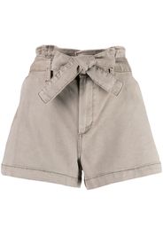 PAIGE Anessa high-waisted cotton shorts - Grigio