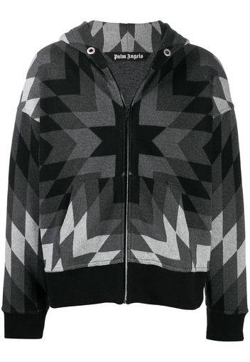 geometric-patterned hoodie
