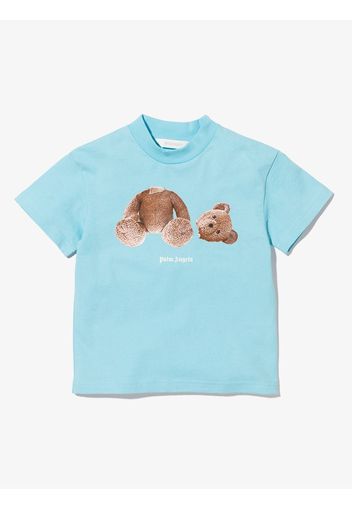 Palm Angels Kids PALM ANGELS BEAR TEE S/S LIGHT BLUE BRO