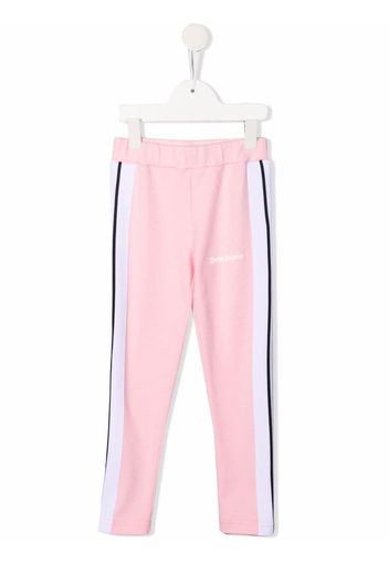 Palm Angels Kids PALM ANGELS TRACK LEGGINGS PINK WHITE - Rosa