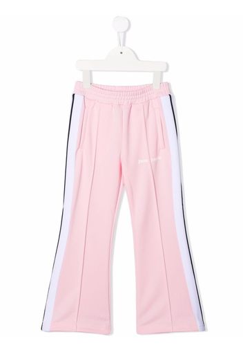 Palm Angels Kids PALM ANGELS FLAIRE TRACK PANT PINK WHITE - Rosa