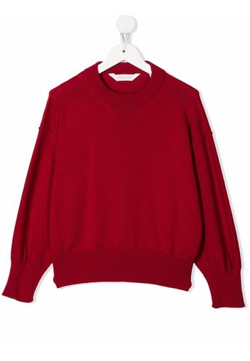 Palm Angels Kids LOGO SWEATHER RED WHITE - Rosso