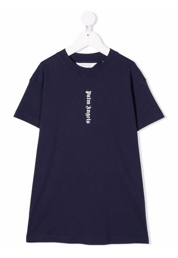 Palm Angels Kids Abito modello T-shirt con stampa - Blu