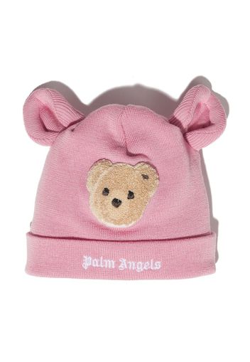 Palm Angels Kids PALM ANGELS BEAR BEANIE PINK BROWN - Rosa