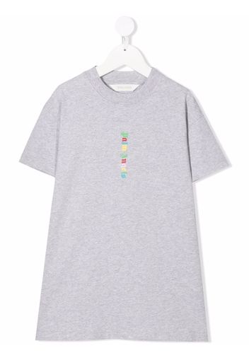 Palm Angels Kids Abito modello T-shirt con stampa - Grigio