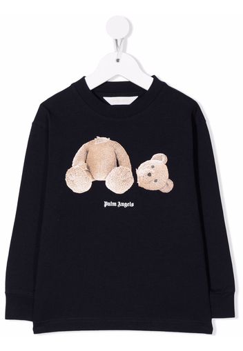 Palm Angels Kids PALM ANGELS BEAR TEE L/S NAVY BLUE BROW