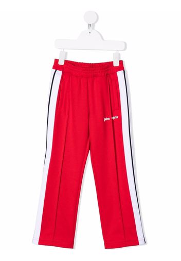 Palm Angels Kids CLASSIC LOGO TRACK PANT RED WHITE - Rosso