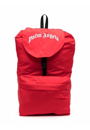 Palm Angels Kids BACKPACK LOGO RED WHITE - Rosso