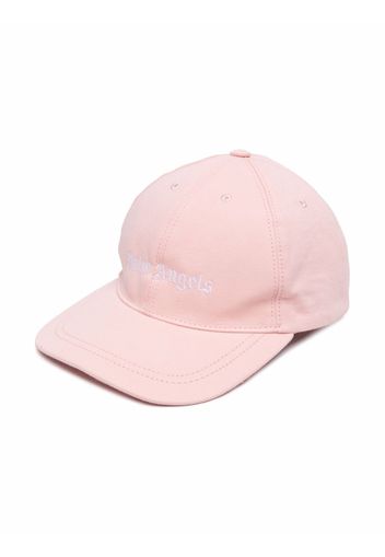 Palm Angels Kids LOGO BASEBALL CAP PINK WHITE - Rosa