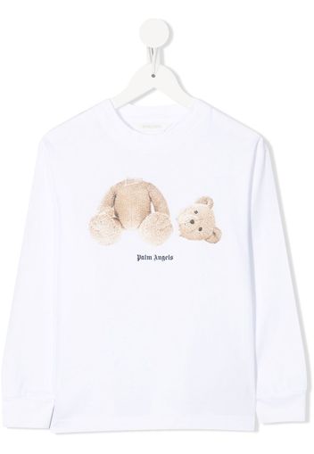 Palm Angels Kids T-shirt con stampa - Bianco