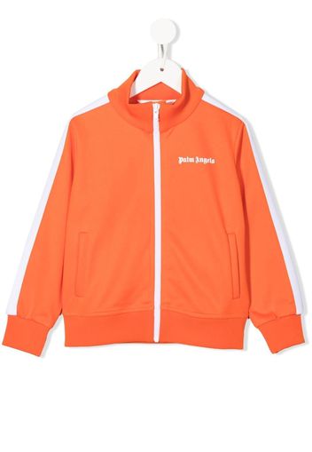 Palm Angels Kids logo-print jersey track jacket - Arancione