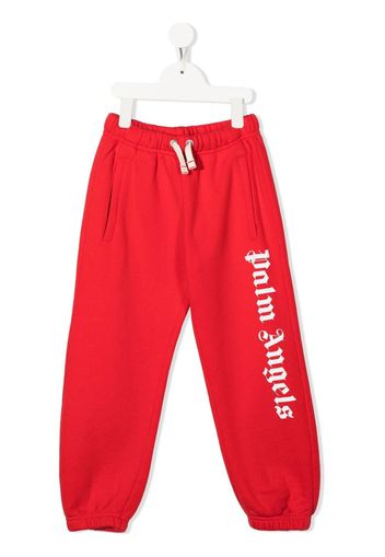 Palm Angels Kids logo-print track pants - Rosso