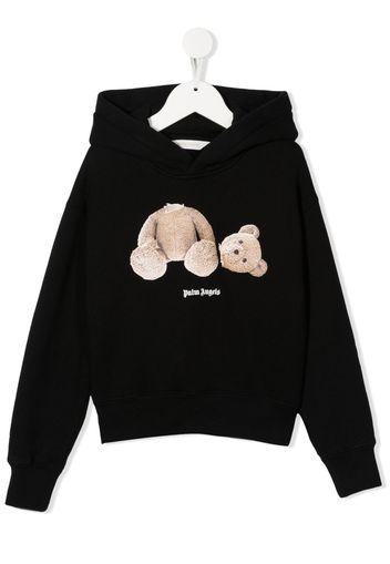 Palm Angels Kids graphic-print logo hoodie - Nero